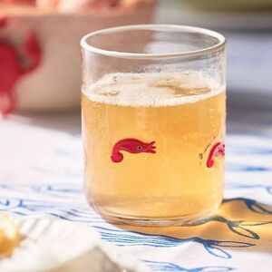 Anthropologie ICON juice glass SHRIMP